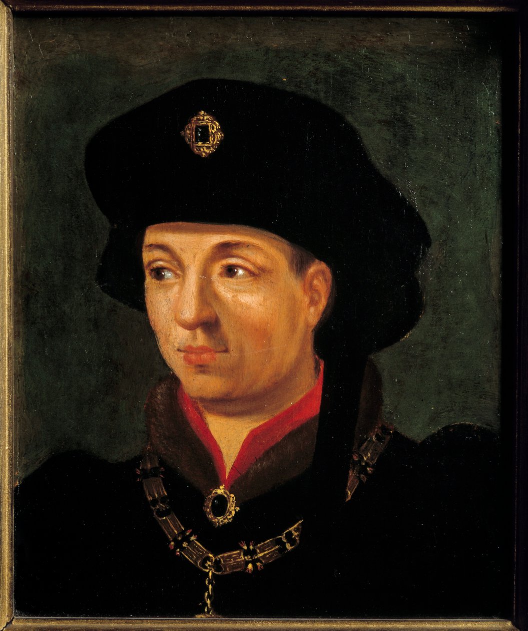 Portret Filipa Dobrego, księcia Burgundii (1396-1463) Malarstwo szkoły francuskiej. XVI w. niedz. 0,2x0,15 m wersal, muzeum zamkowe autorstwa French School