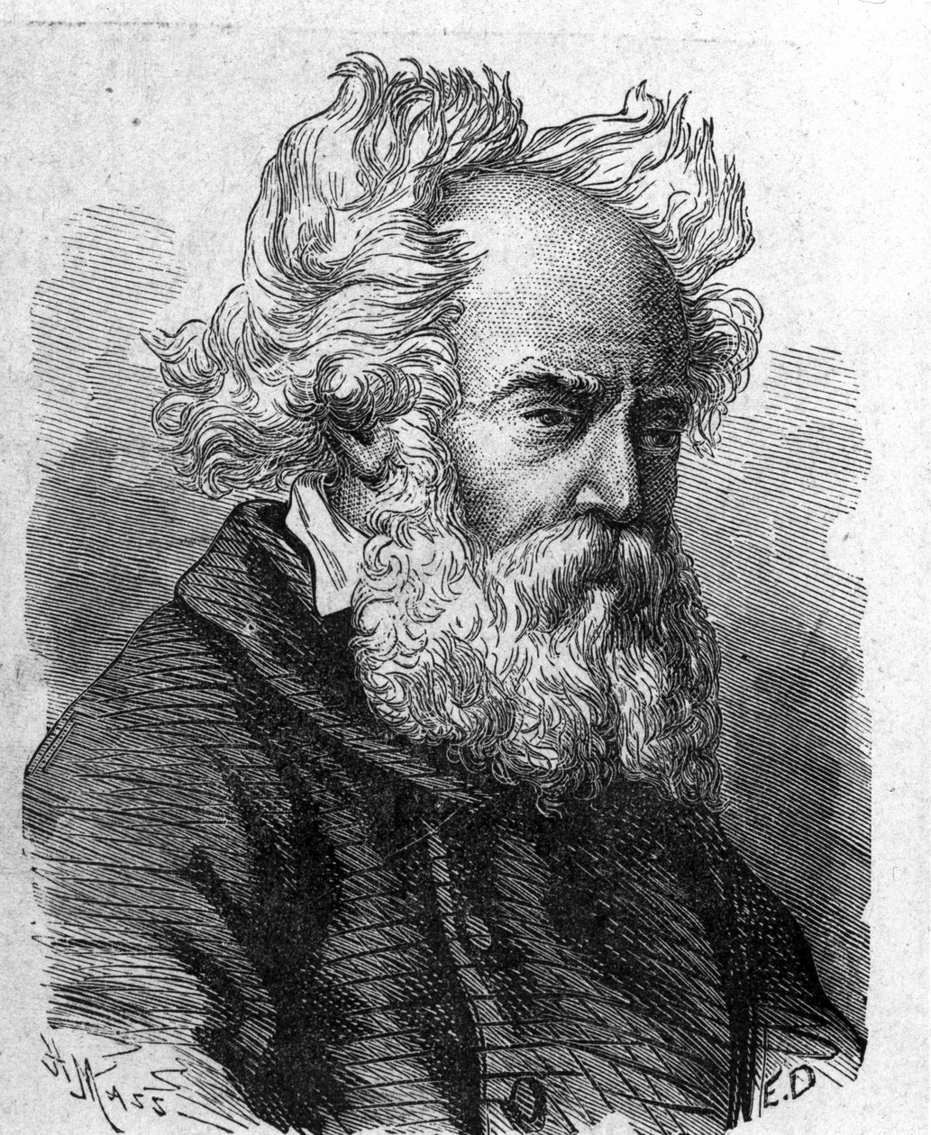 Portret Pierre-Louis-Frederica (Pierre Louis Frederic) Sauvage (1785-1857), francuskiego wynalazcy helisy - w „Album de la Science; wybitni naukowcy; Grandes disouvertes””” 1896. autorstwa French School