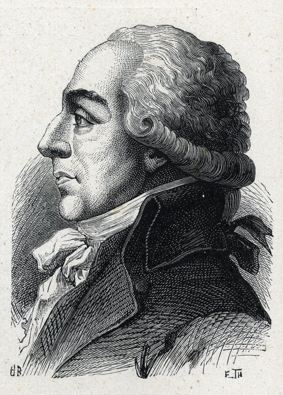 Portret Pierre Louis Roederer (1754-1835) Francuski prawnik i polityk. Rycina z 1889 r. Ze zbiorów prywatnych. autorstwa French School