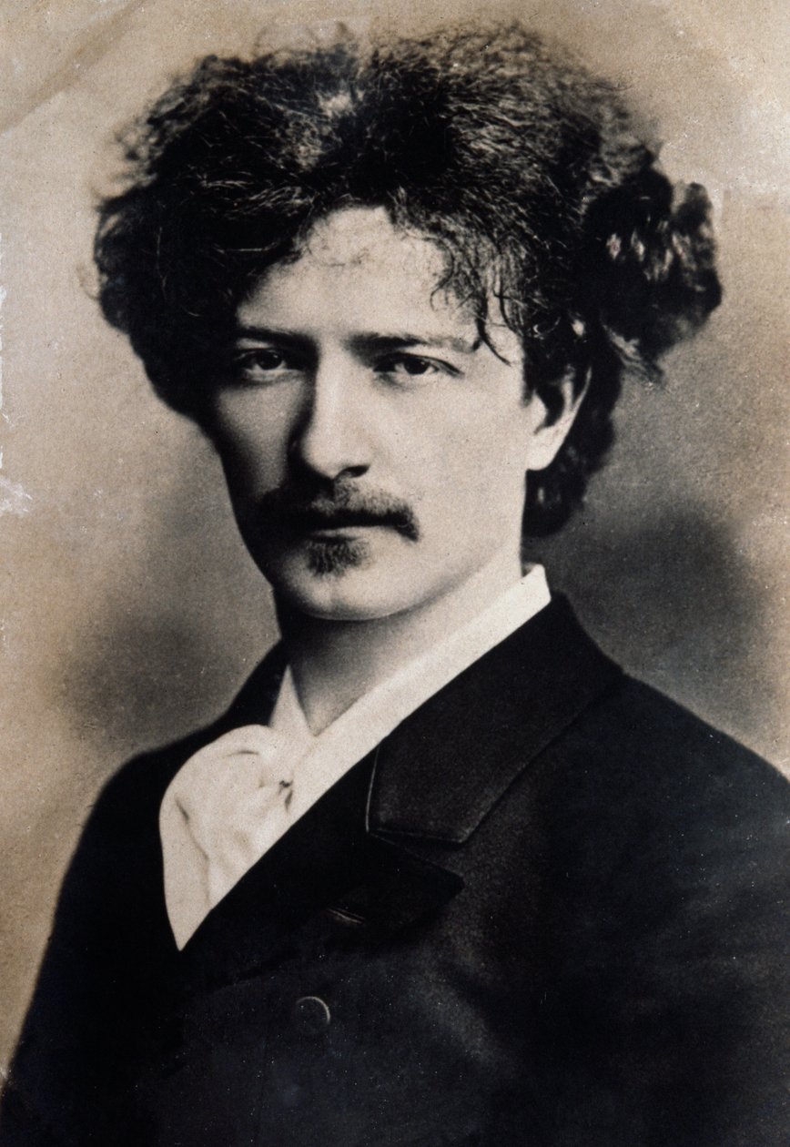 Portret polskiego kompozytora Ignacego Jana Paderewskiego (1860-1941) autorstwa French School