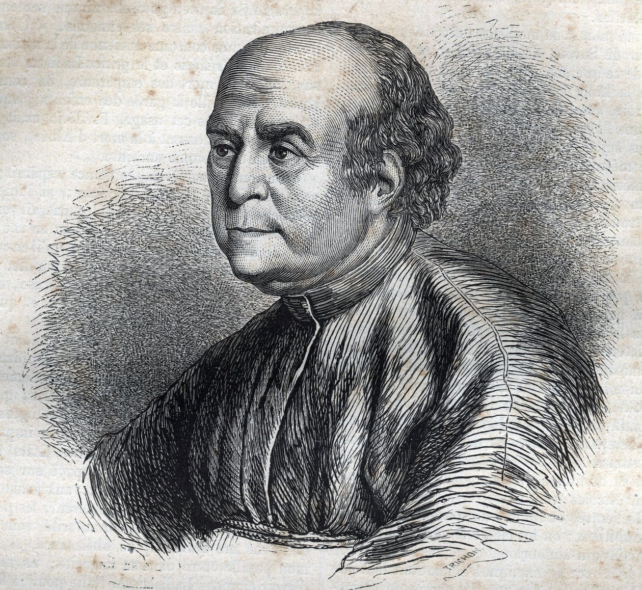 Portret papieża Mikołaja V (1398-1455) Rycina w „Historii papieży” (...) Zbrodnie królowej królowej i cesarzy na przestrzeni wieków” Maurice Lachatre autorstwa French School