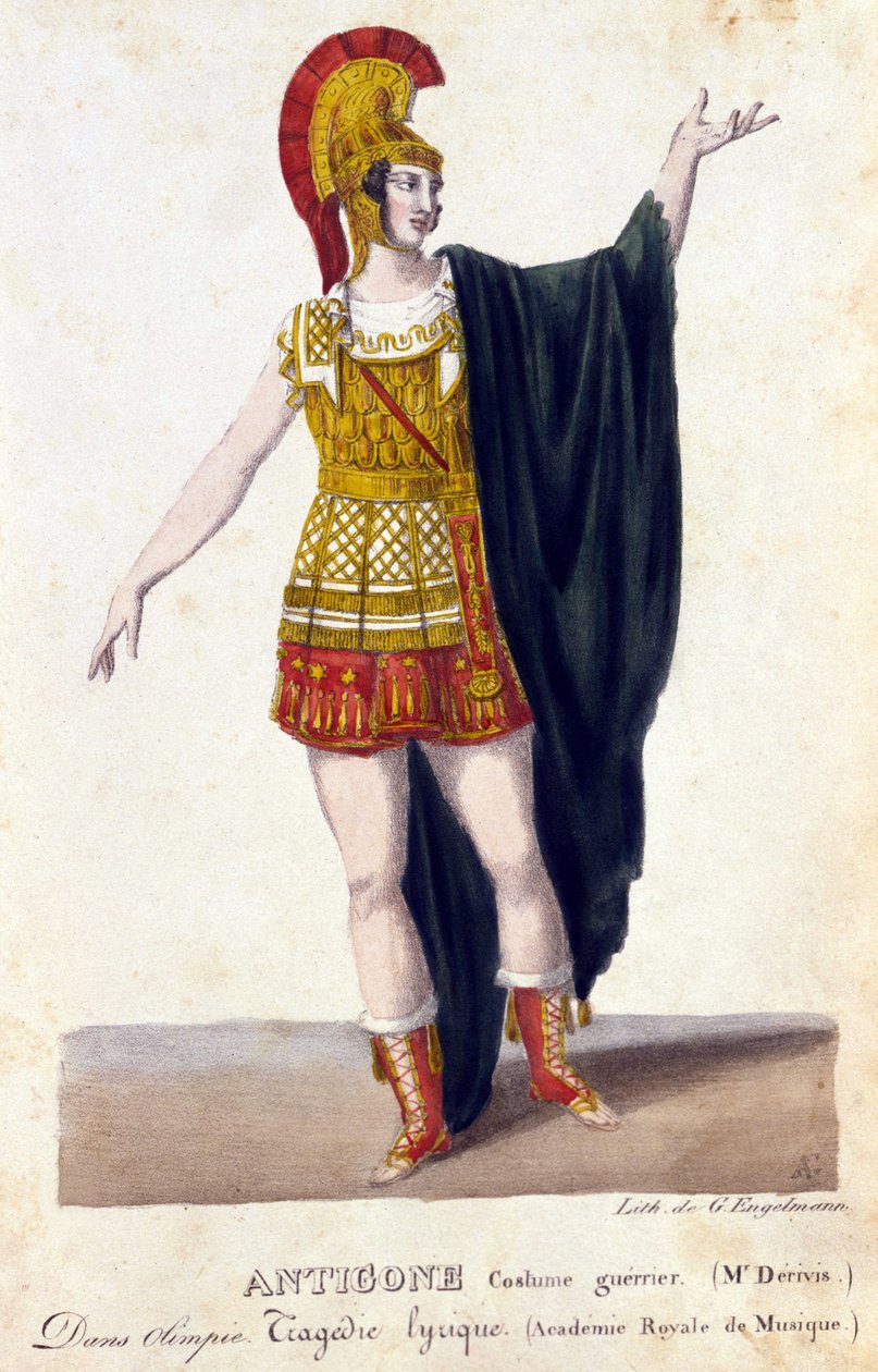 Portret Prospera Derivisa (1808-1880) w roli Antygony w lirycznej tragedii „Olympia” Gaspare