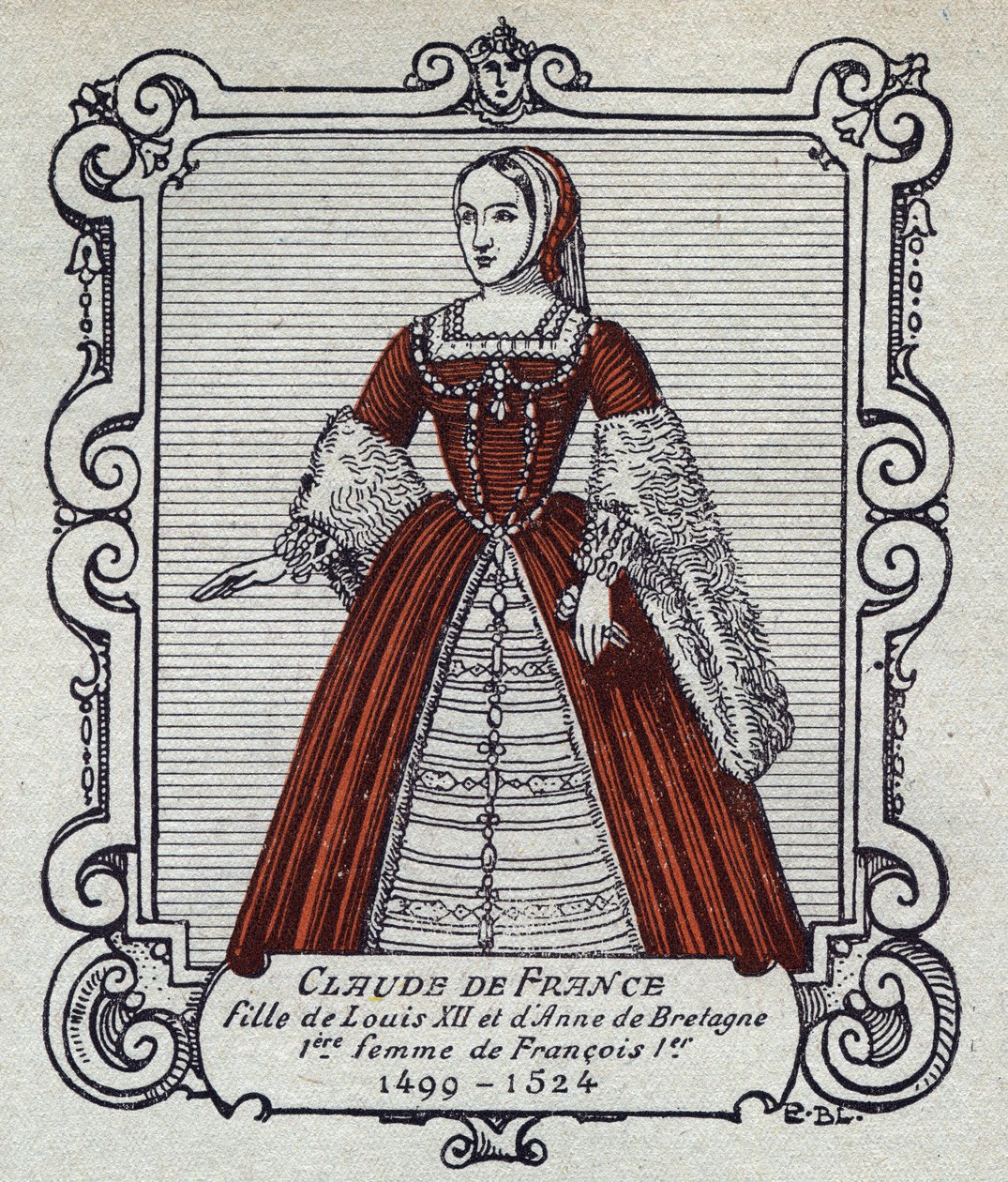 Portret królowej Francji Klaudii (1499-1524) autorstwa French School