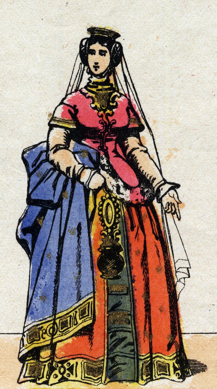 Portret królowej Joanny z Evreux (1307-1371). autorstwa French School