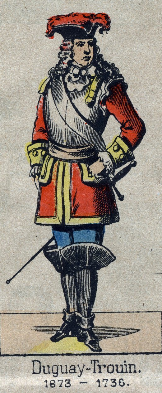 Portret Rene Duguay Trouin (Duguay-Trouin) (Rene Trouin du Gue dit) (1673-1736) Francuski marynarz. Wizerunek Epinal z końca XIX wieku. autorstwa French School