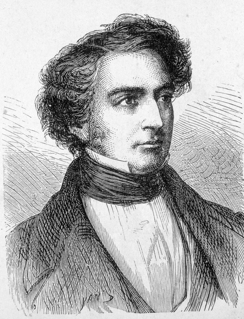 Portret Roberta Stephensona (1803 - 1859) - w „Albumie nauki”; Znani uczeni; Wielkie odkrycia”” 1896. autorstwa French School