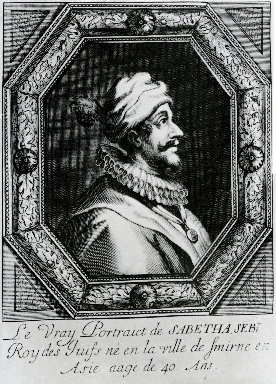 Portret Sabataja Cwi [1626 – 1676], ok. 1666 autorstwa French School