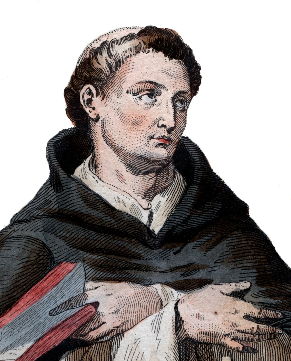 Portret św. Bernarda de Clairvaux (1090-1153), francuskiego opata i budowniczego reformującego się zakonu cystersów. autorstwa French School