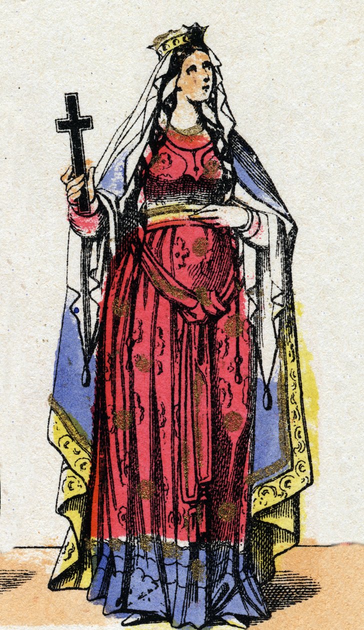Portret św. Klotyldy, królowej franków (w. 475-545), żony Clovisa I. autorstwa French School