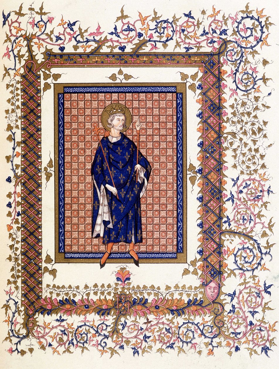 Portret św. Ludwika - z miniatury XVI w. autorstwa French School
