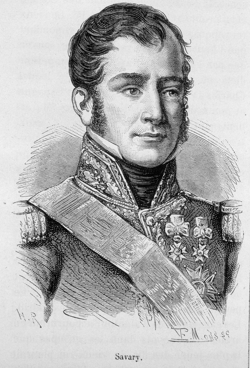 Portret Savary, księcia Rovigo (1808), francuskiego generała i polityka (1774 - 1833) - w „Historii Francji” Henri Martina autorstwa French School