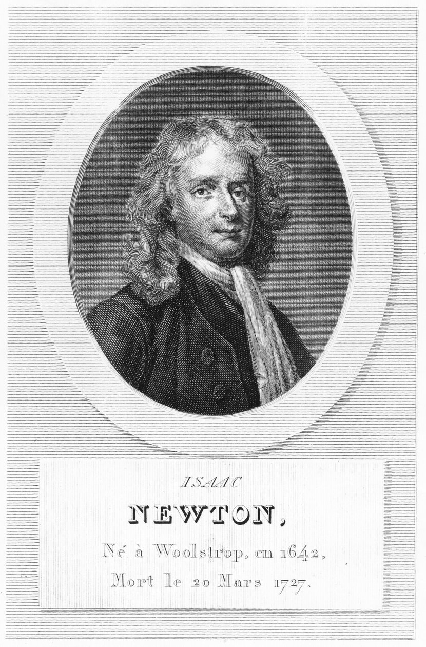 Portret Sir Isaaca Newtona (1642-1727) autorstwa French School