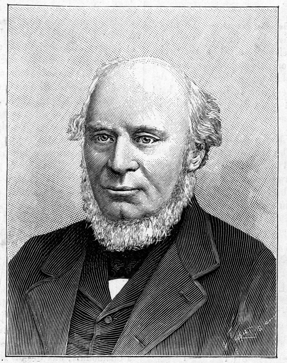 Portret sir Johna Fowlera (1817-1898) angielskiego inżyniera. autorstwa French School