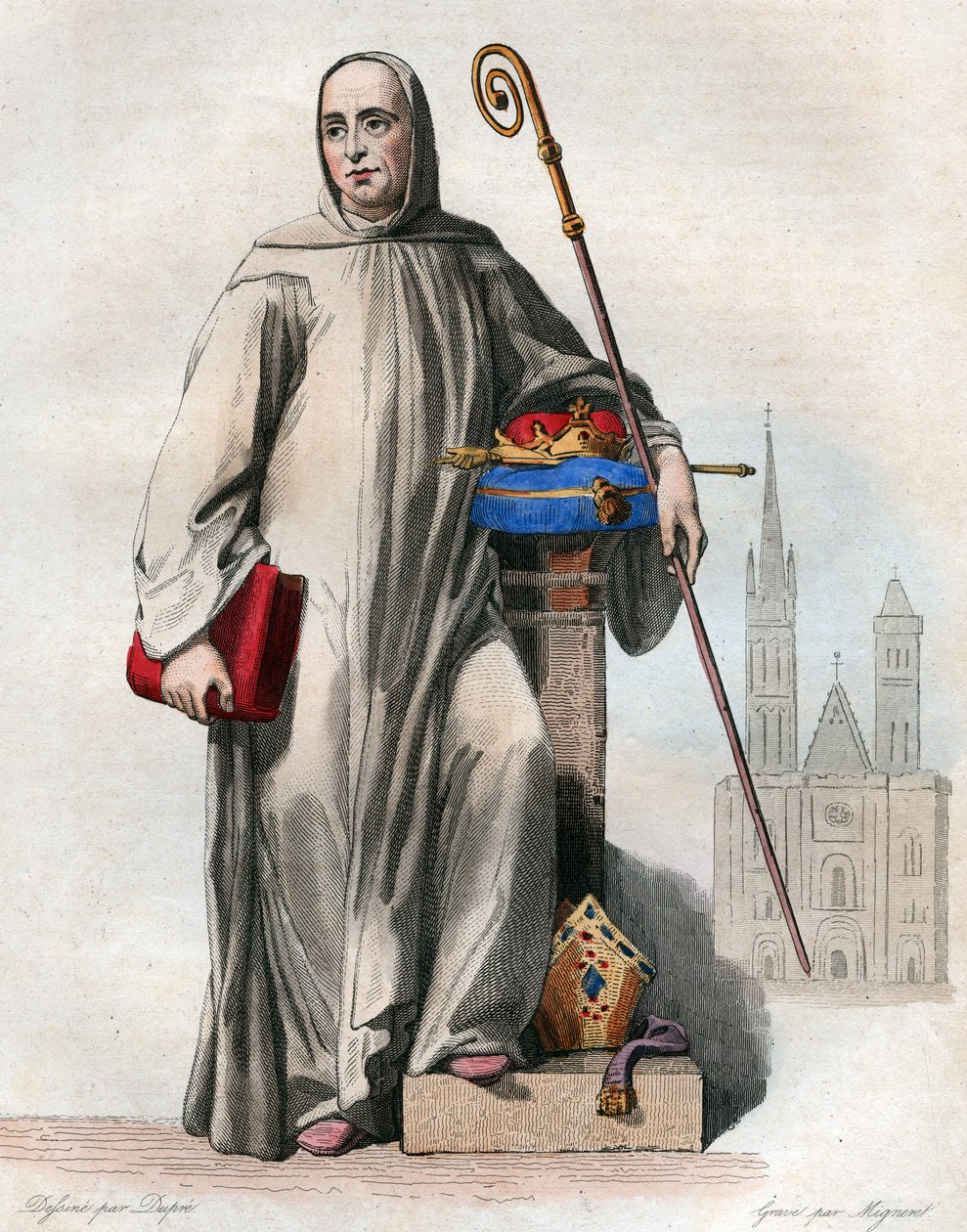 Portret Sugera (opata Sugera) (1081-1151), francuskiego opata i historyka. autorstwa French School