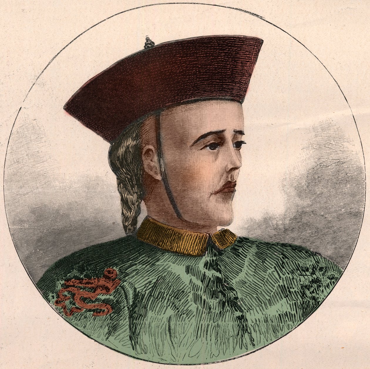 Portret Guangxu, cesarza Chin (1871-1908). autorstwa French School