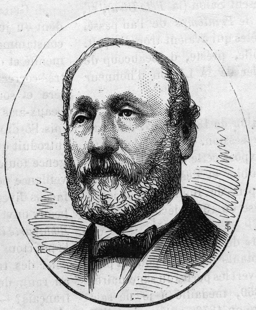 Portret Teodora Ballu (1817-1885), francuskiego architekta. Grawer w „”Le Monde Illustré””n°890 z dnia 2 maja 1874 r. autorstwa French School