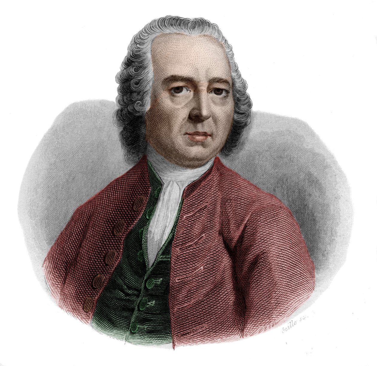Portret Valentina Jamerey-Duvala (1695-1775), francuskiego bibliotekarza i sekretarza. autorstwa French School