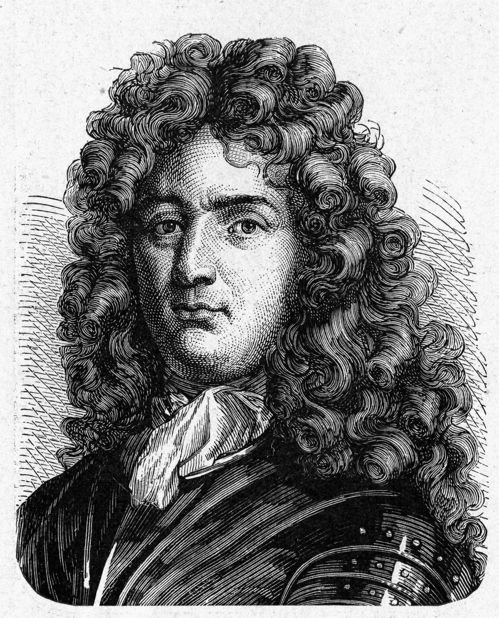 Portret Vaubana (1633-1707). (Sébastien Le Prestre de Vauban) (marszałek Francji i inżynier wojskowy) - w „Albumie nauki”; wybitni naukowcy; Wielkie odkrycia”” 1896. autorstwa French School