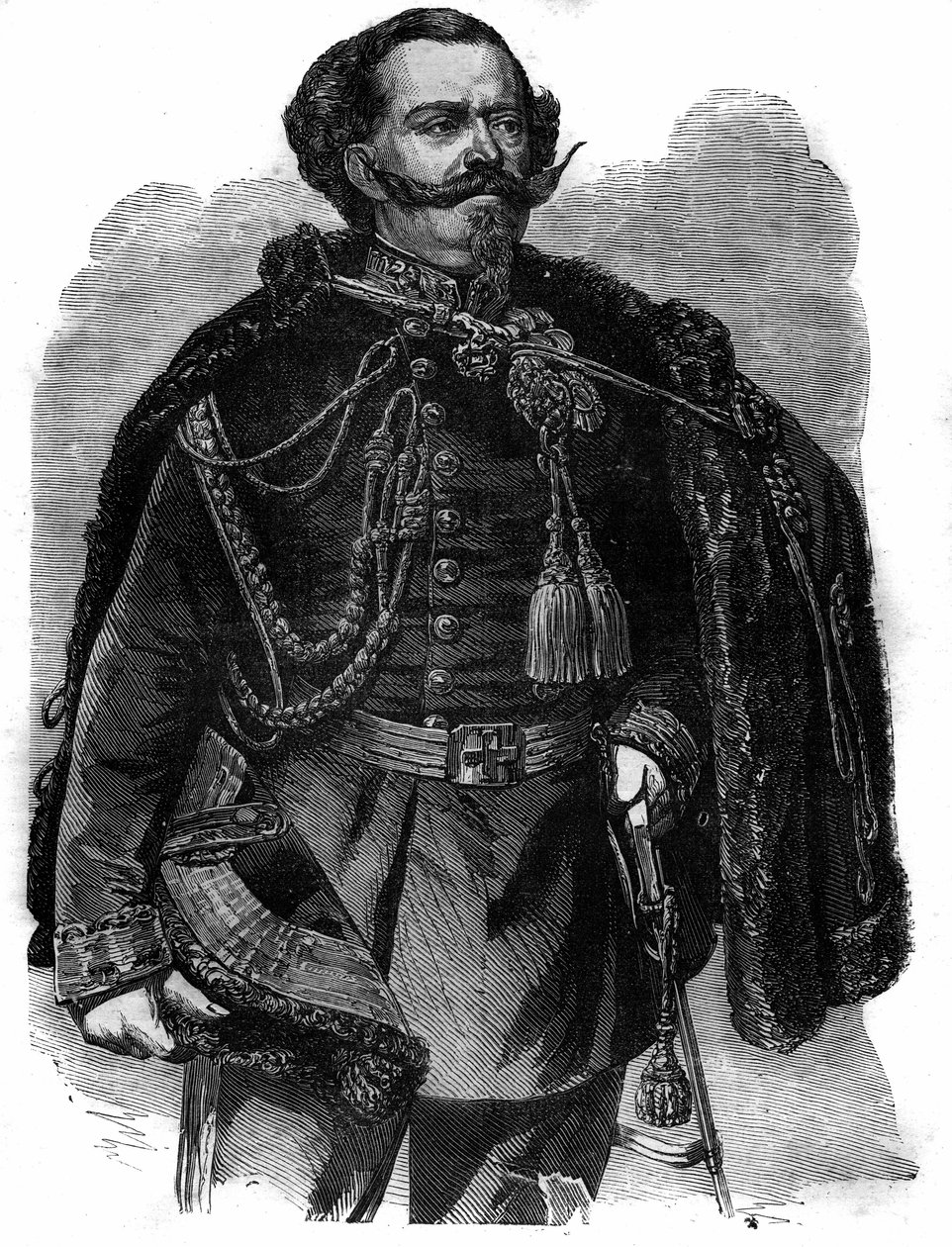 Portret Wiktora Emanuela (Vittorio Emanuele II di Savoia lub Victor-Emmanuel autorstwa French School