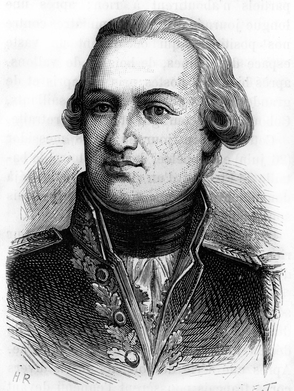 Portret Villaret-Joyeuse (hrabiego Villaret de Joyeuse), admirała francuskiego (1750 - 1812) - w ""L