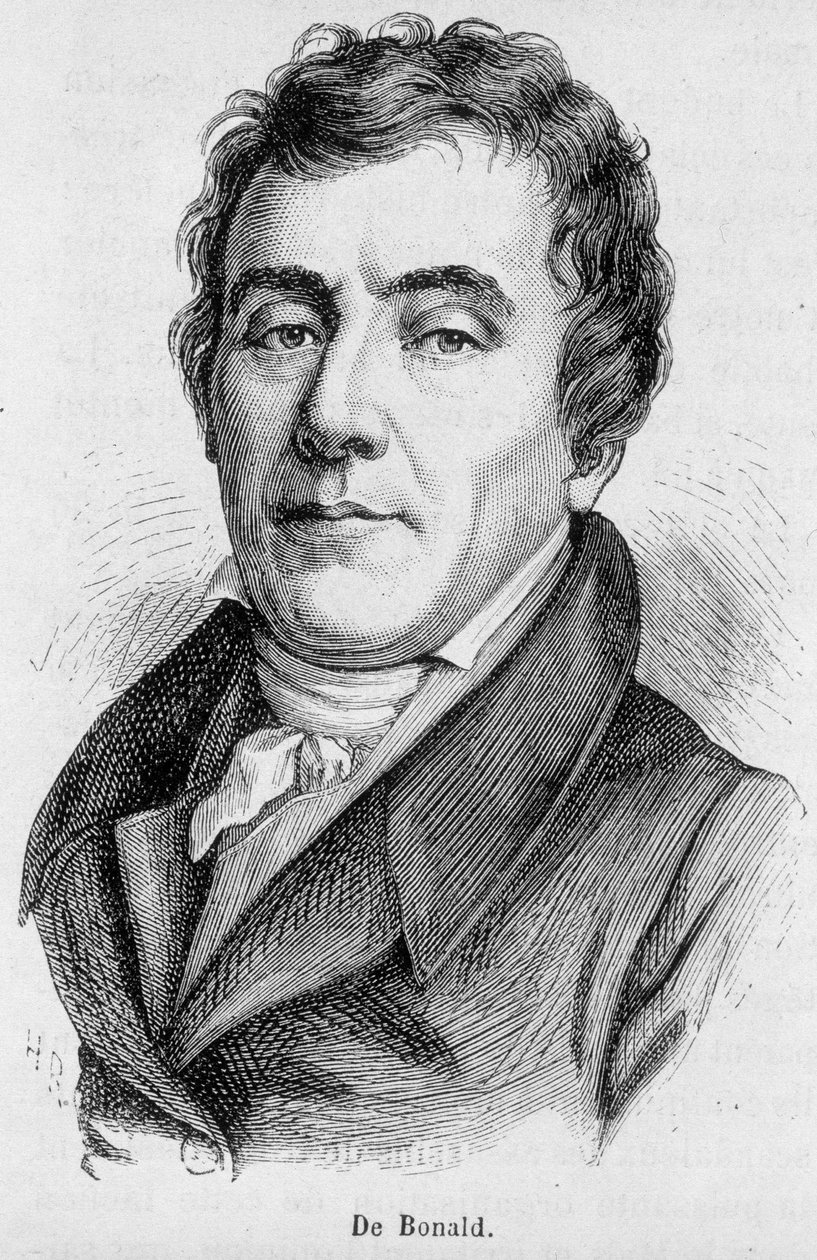 Portret wicehrabiego Louisa de Bonalda (1754 - 1840), francuskiego pisarza politycznego - w „L
