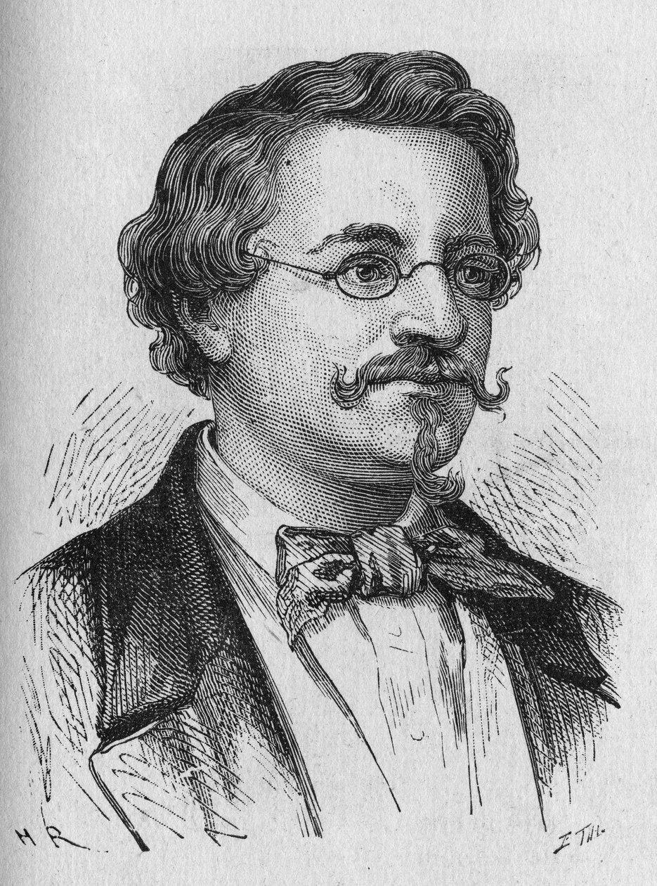 Portret Wilhema Hofmanna, chemika - w „Albumie Nauki”; wybitni naukowcy; Wielkie odkrycia”” 1896. autorstwa French School