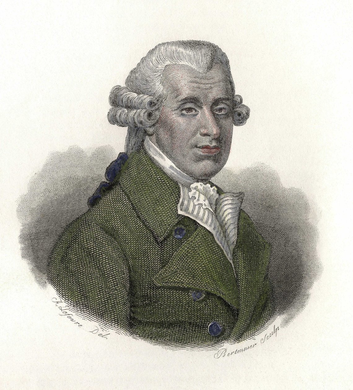 Portret Williama Hawesa (1736-1808), angielskiego lekarza. W „”Portretach pożytecznych mężczyzn”” autorstwa French School