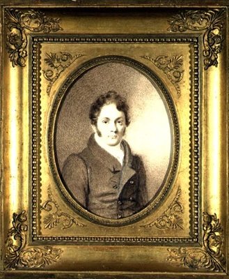 Portret dżentelmena w brązowym płaszczu autorstwa French School