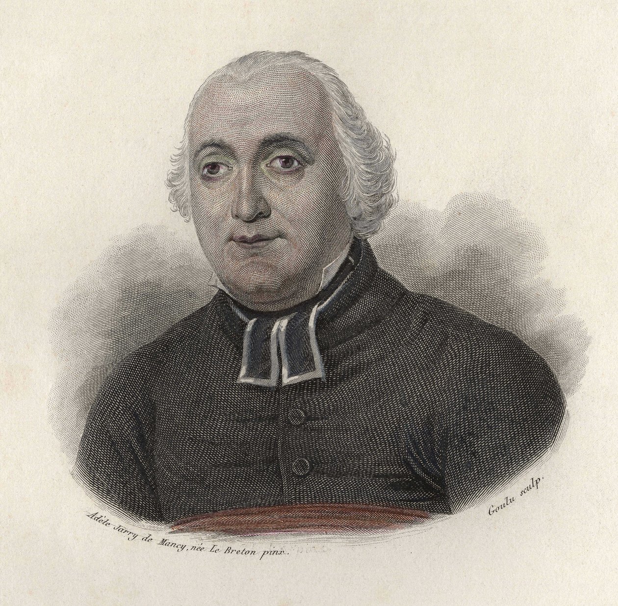 Portret Abbe Carrona (1760-1820), biografa, francuskiego pisarza moralisty. w "Portraits des Hommes Useful". autorstwa French School