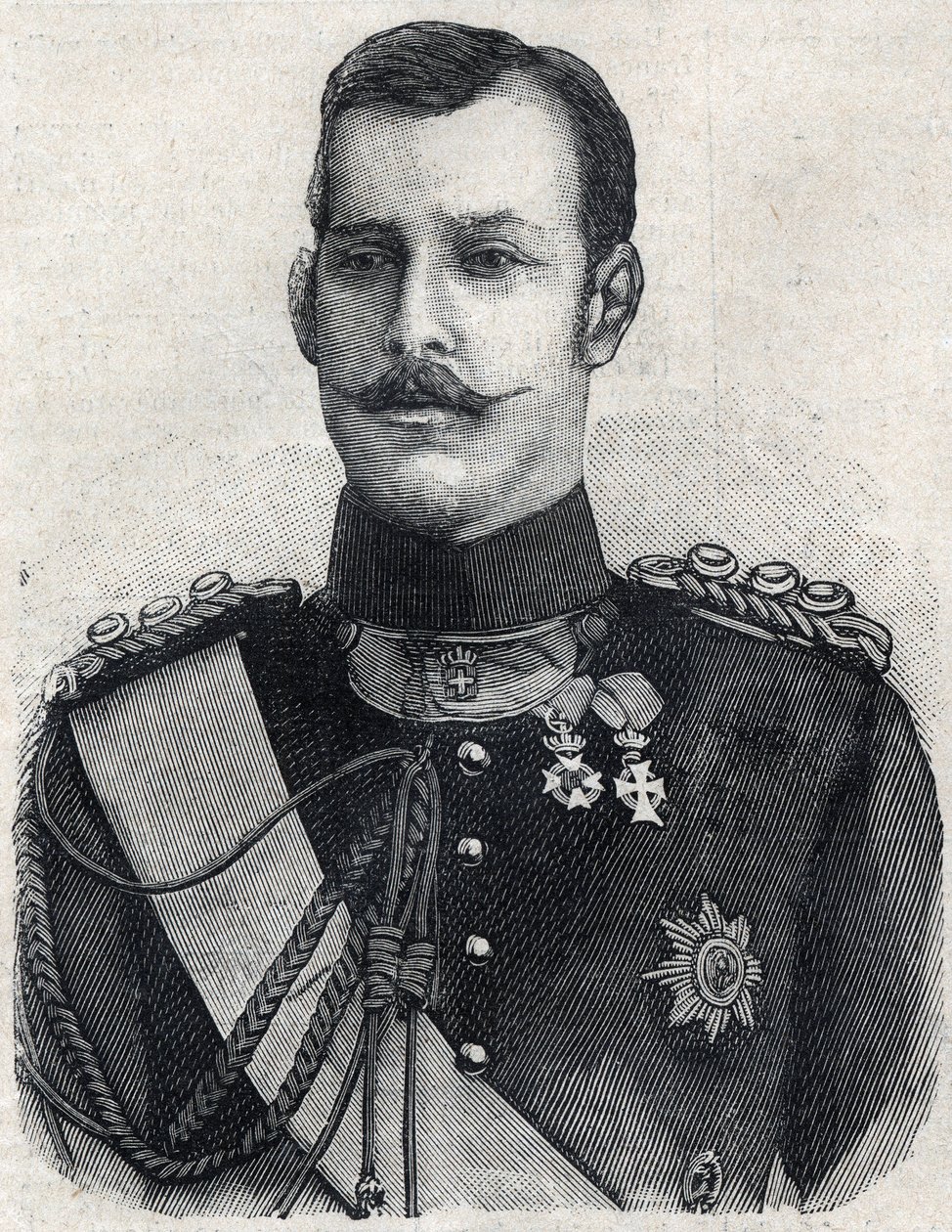 Portret księcia Grecji (który został Jerzem I greckim) autorstwa French School