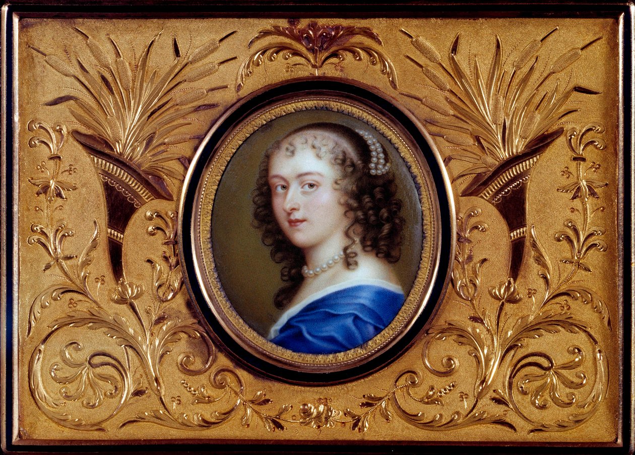 Portret francuskiej pisarki Anne „Ninnon” z Enclos (lub Ninon de Lenclos lub Ninon de Lanclos autorstwa French School