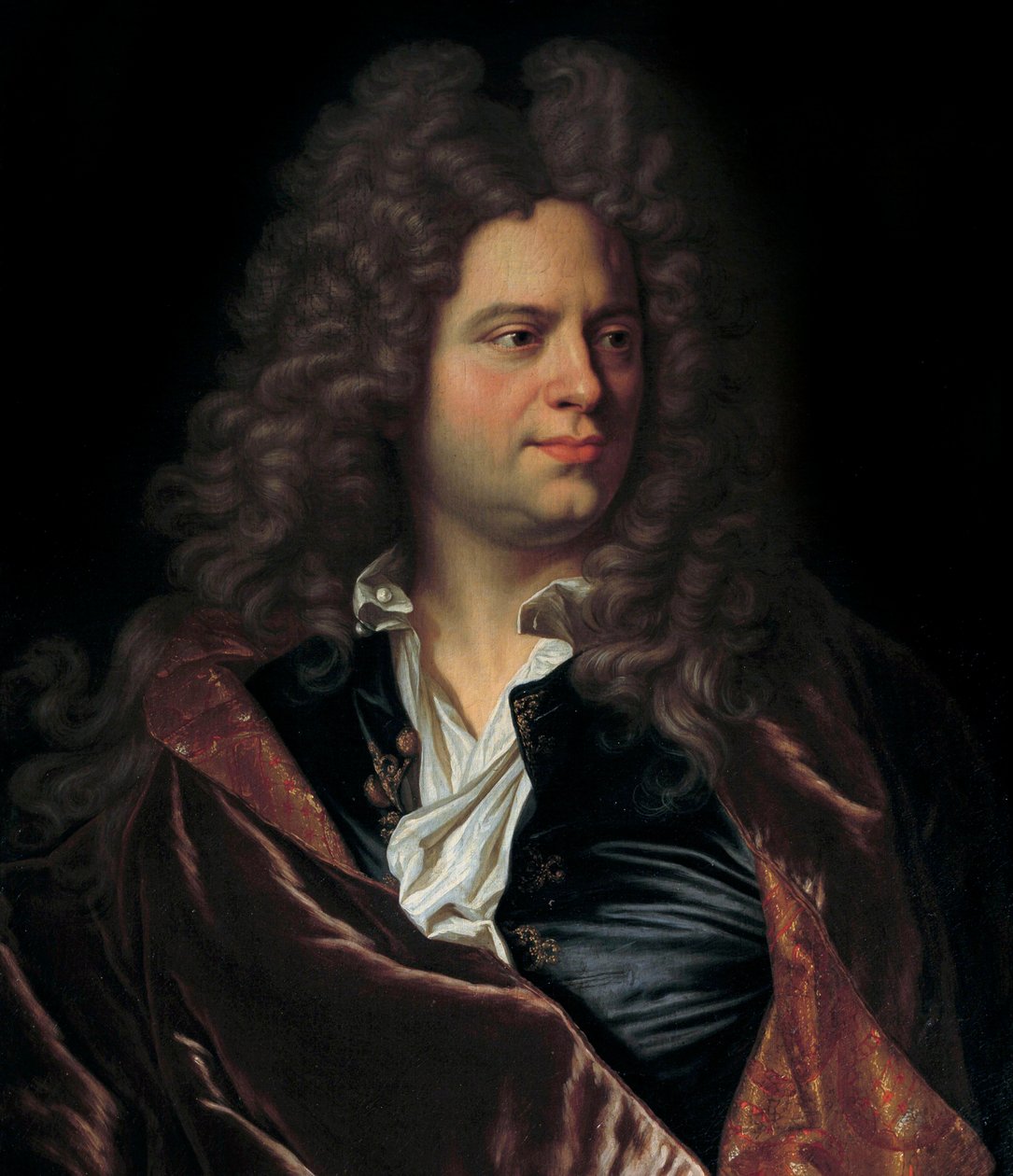 Portret francuskiego pisarza Jean de La Bruyere (1645-1696) Malarstwo szkoły francuskiej z XVII wieku. Chantilly, Muzeum Conde autorstwa French School