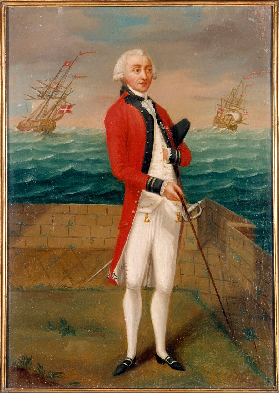 Portret Rycerza Favray (1706-1791) oficera galer maltańskiego Malarstwa Szkoły Francuskiej. XVIII-wieczny Paryż, muzeum Legii Honorowej autorstwa French School