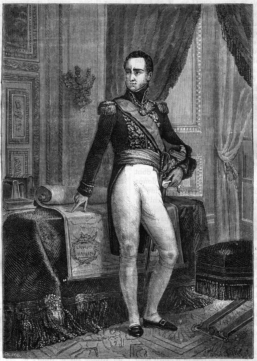 Portret markiza de Caulaincourt (1773-1827), księcia Vicenzy (Vicenza), francuskiego generała i dyplomaty - w „Historii imperium po dziejach konsulatu” Adolphe Thiers - 1879 - kolekcja prywatna autorstwa French School