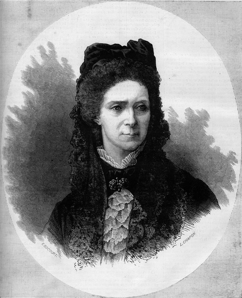 Portret rosyjskiej cesarzowej Marii Aleksandrowny (1824-1880), z domu księżnej Marii Heskiej i Renu (Maximilian Wilhelmine Marie). Grawer w „”Le Monde Illustré””n°1211 z dnia 12 czerwca 1880 r. autorstwa French School