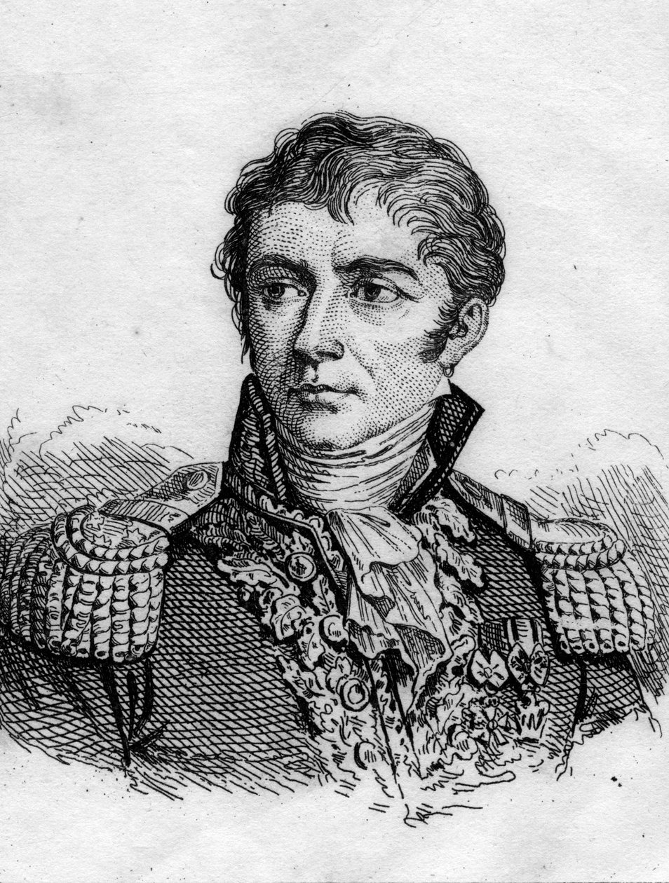 Portret francuskiego generała Honore Vial. (1776-1813). Rycina XIX wieku. ©lee/leemage autorstwa French School