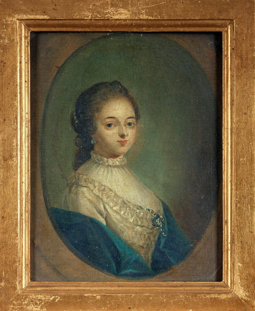 Portret pisarki Madeleine de Scudery autorstwa French School