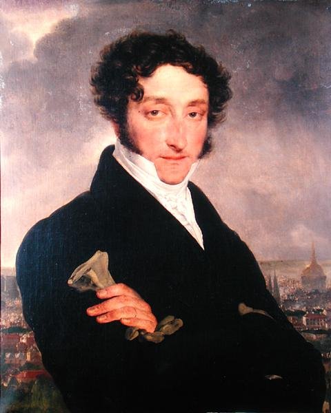 Przypuszczalnie portret Charlesa Nodiera (1780-1844) (olej na płótnie) autorstwa French School