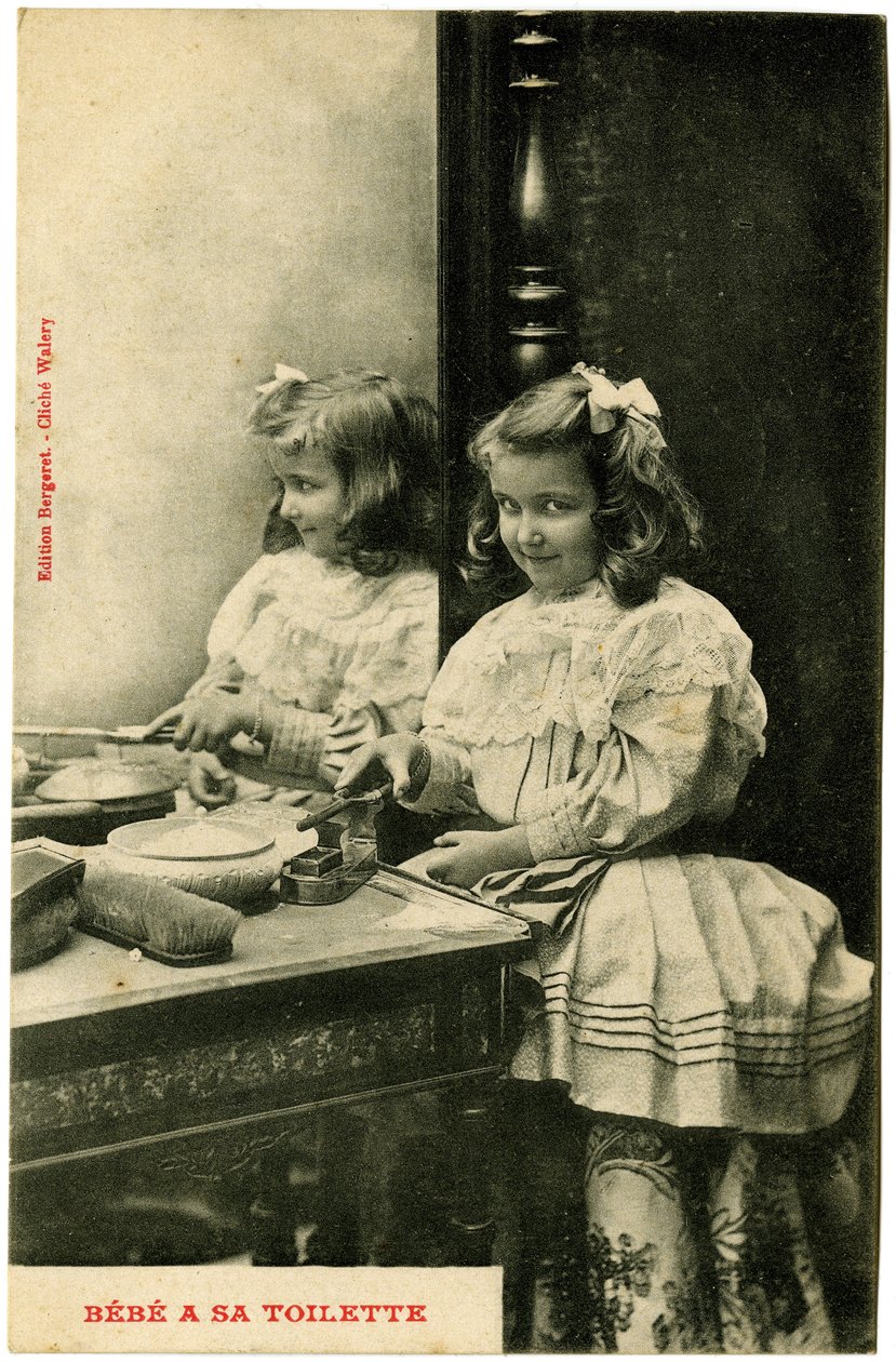 Pocztówka: dziecko ma toaletę, edycje Bergeret, frazes Walerego (papier drukowany) autorstwa French School