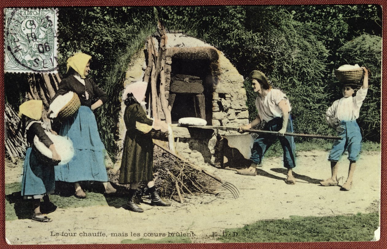 Pocztówka przedstawiająca piec komunalny, 1906 autorstwa French School