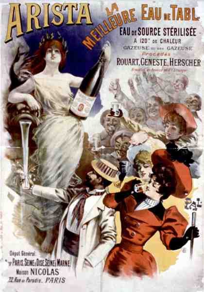 Plakat reklamujący wodę butelkowaną 