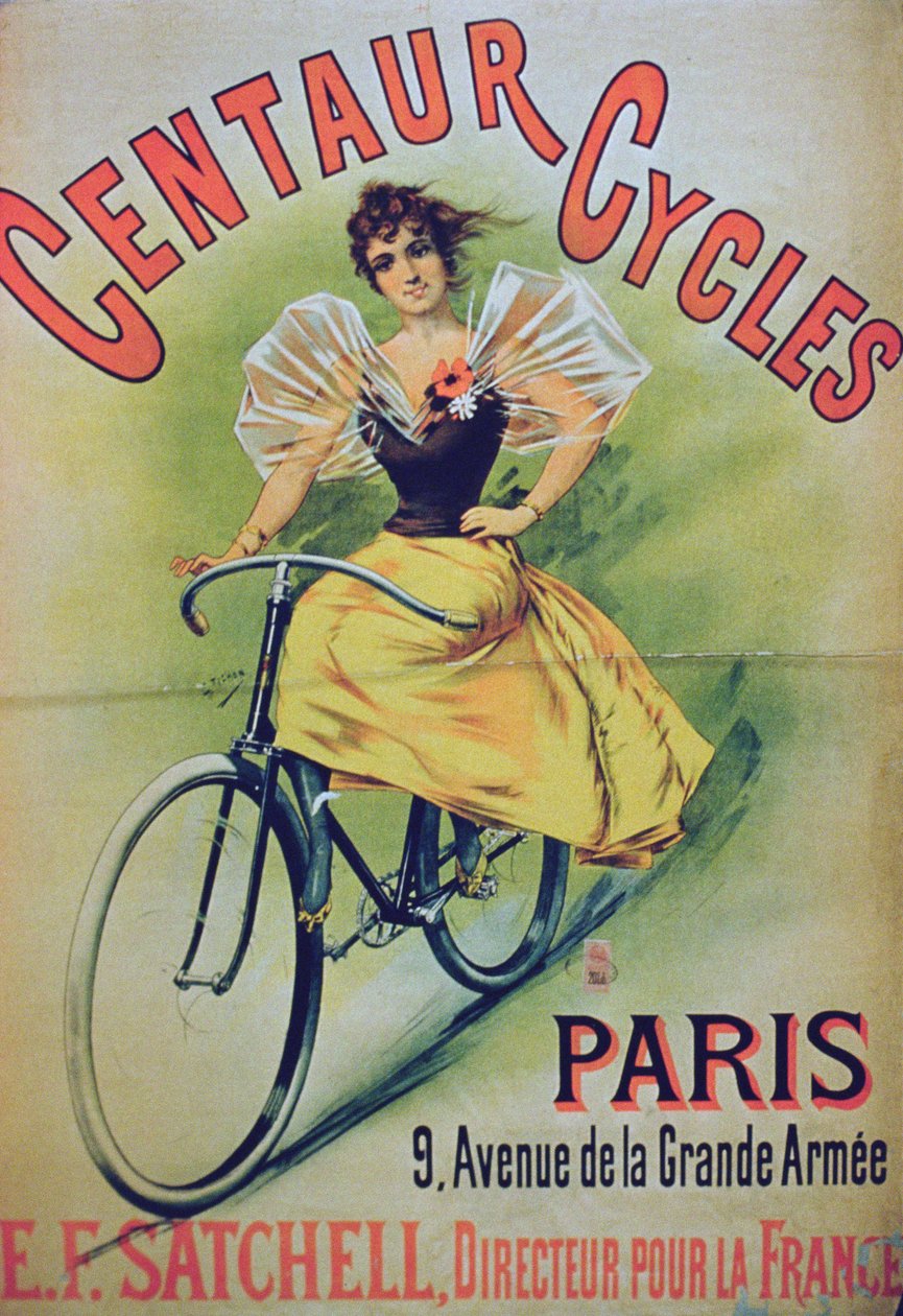 Plakat reklamujący Centaur Cycles, Paryż autorstwa French School