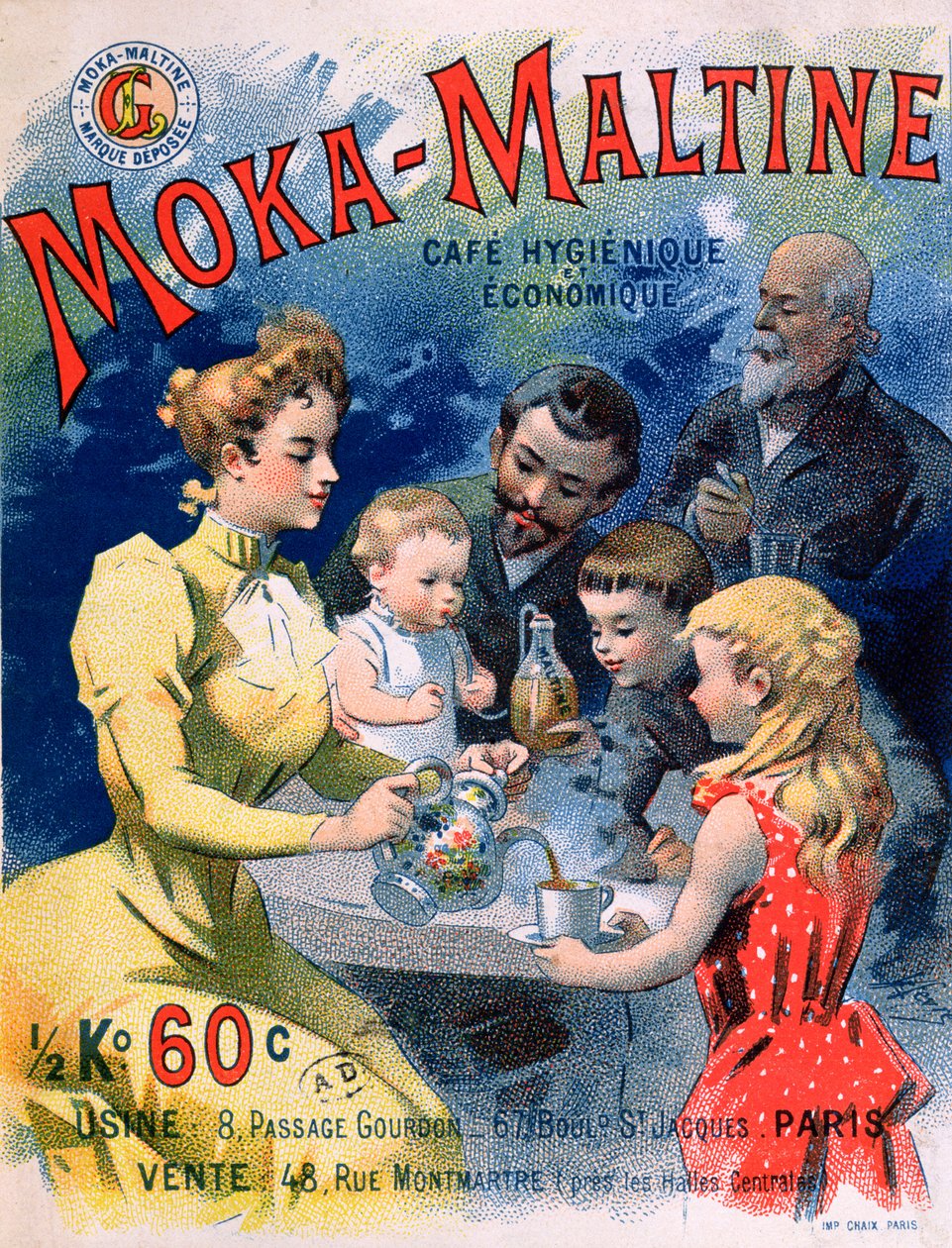 Plakat reklamujący kawę Moka-Maltine, ok.1900 autorstwa French School