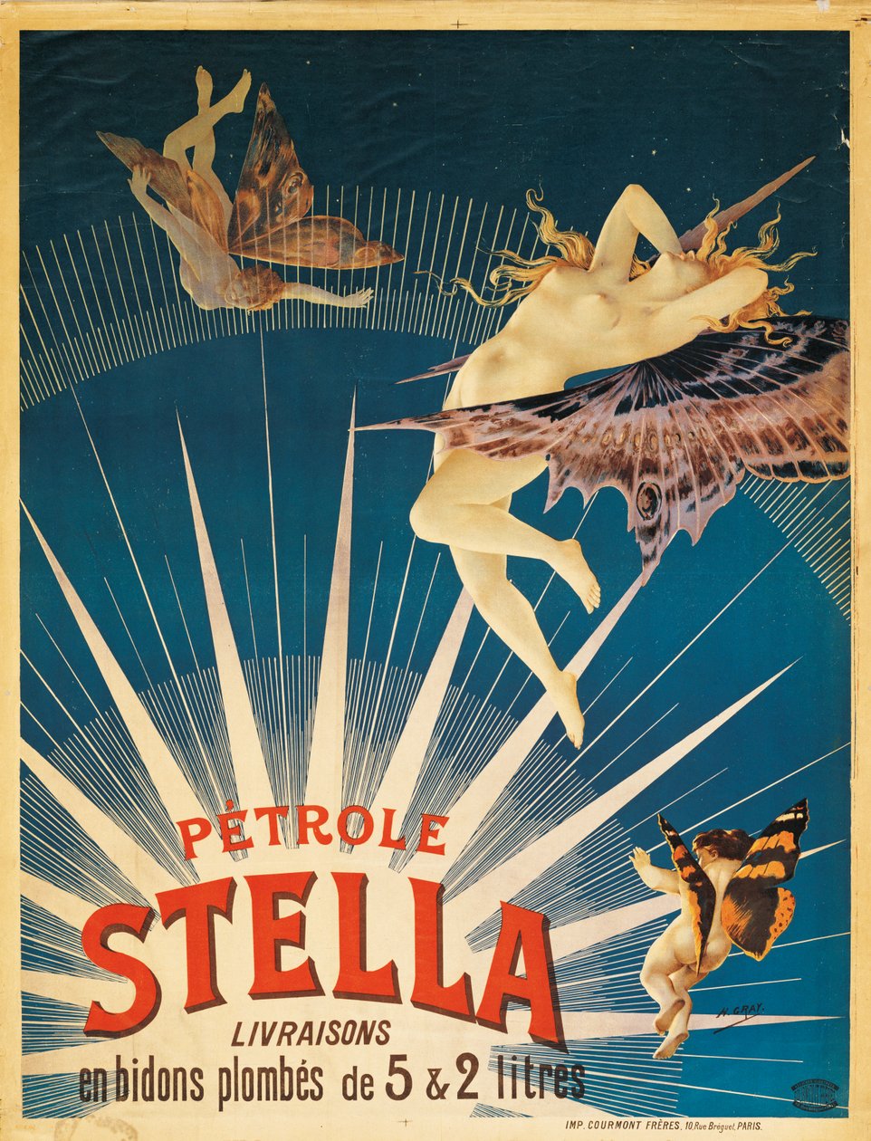 Plakat reklamujący benzynę Stella, 1897 autorstwa French School