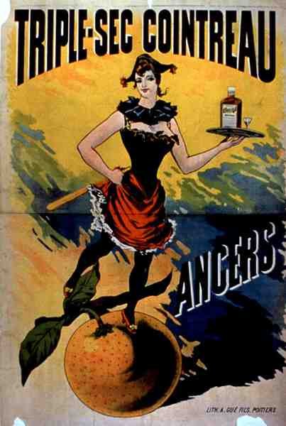 Plakat reklamujący „Triple-Sec Cointreau”, Angers (kolor lito) autorstwa French School