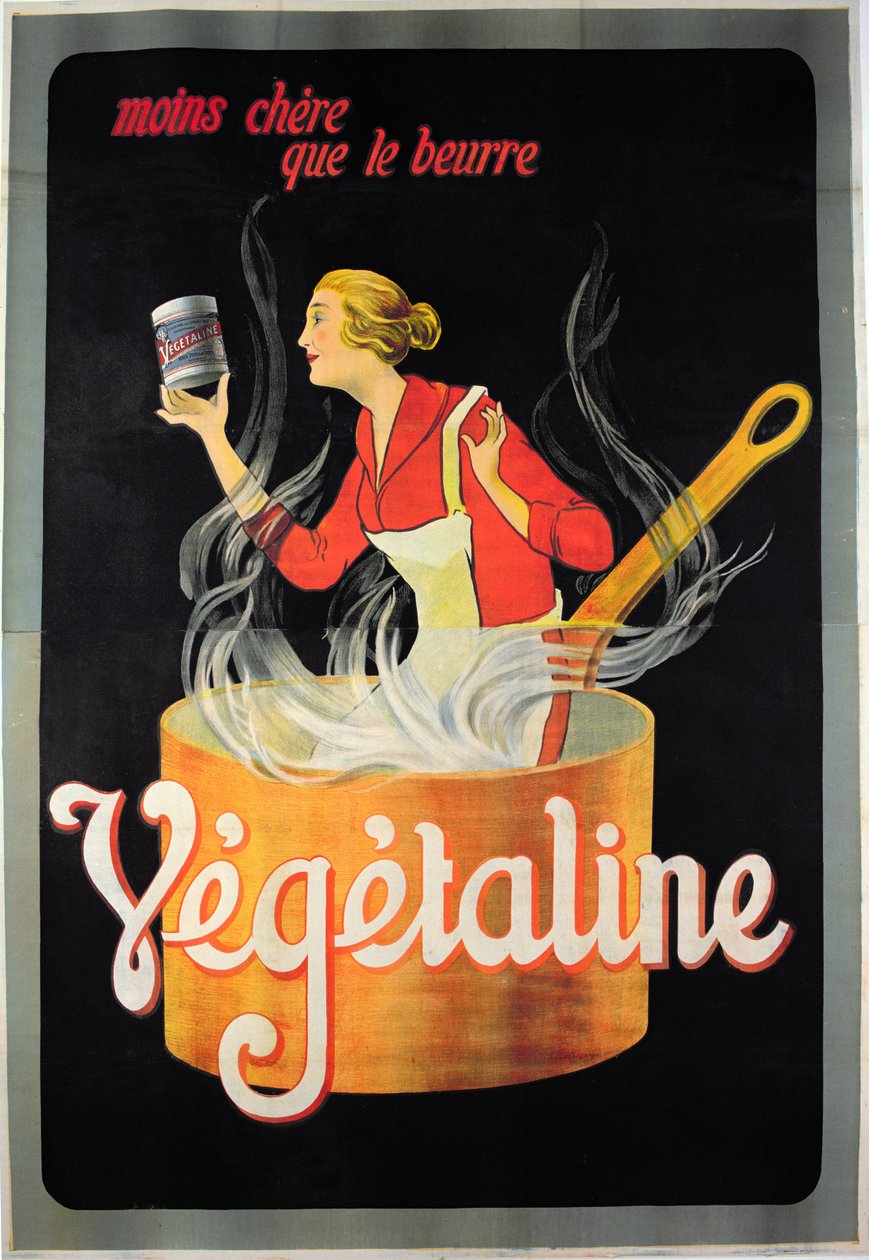Plakat reklamujący margarynę wegetariańską autorstwa French School