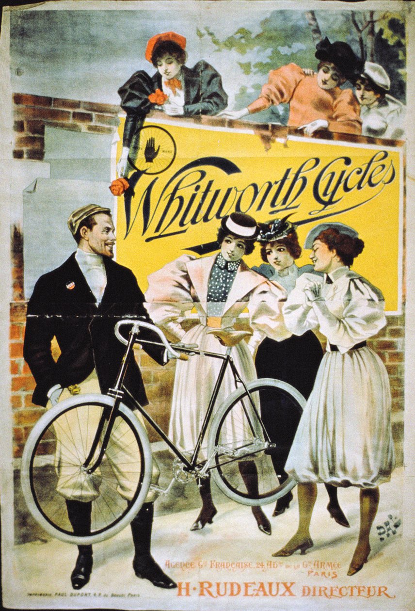 Plakat reklamujący Whitworth Cycles, Paryż autorstwa French School