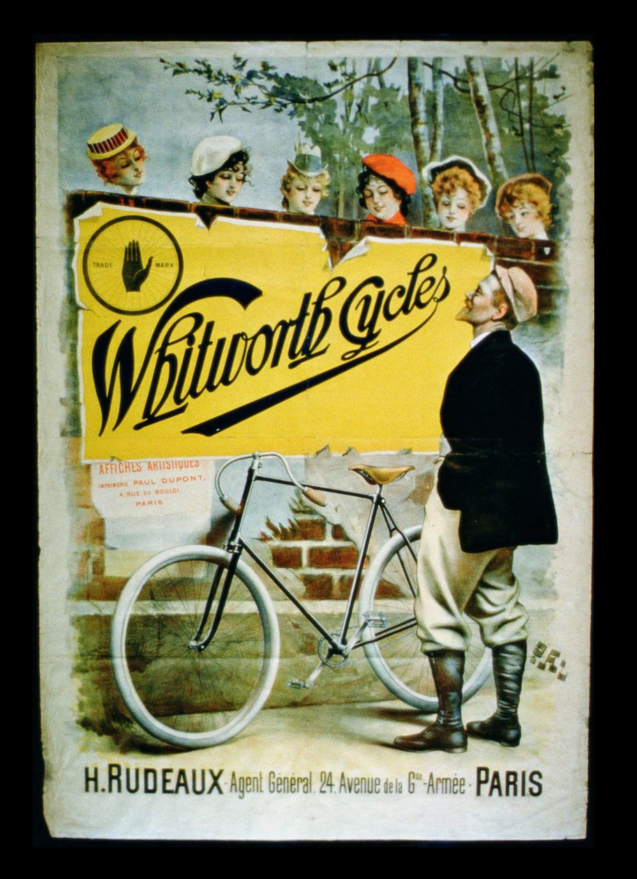 Plakat reklamujący Whitworth Cycles, Paryż autorstwa French School
