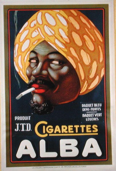 Plakat reklamujący markę papierosów Alba (kolor lito) autorstwa French School