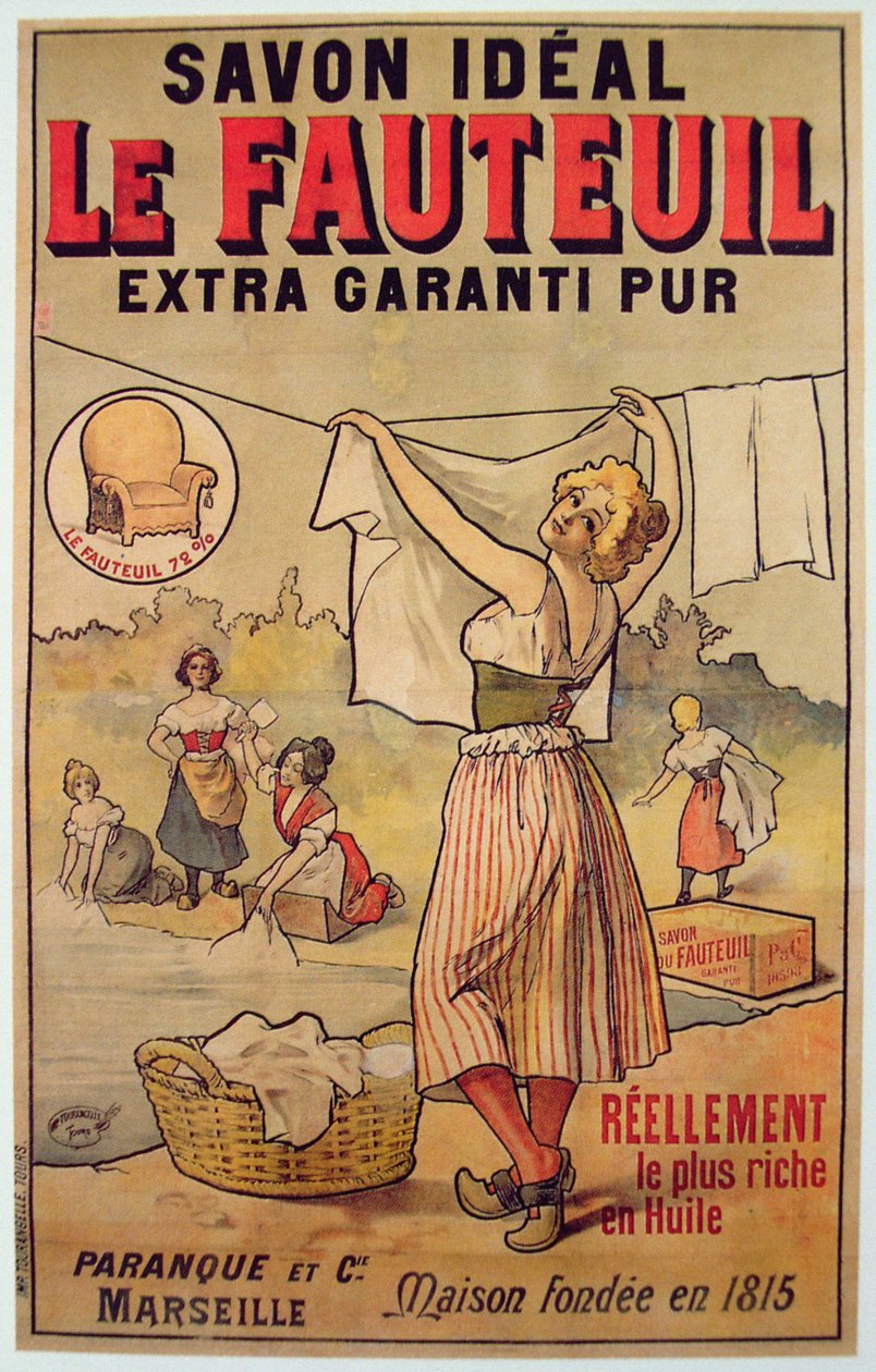 Plakat mydła Le Fauteuil autorstwa French School